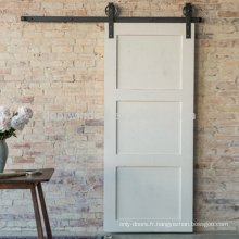 Grande porte de grange bi-séparatrice blanche antique grande X pour le salon avec le matériel de porte coulissante